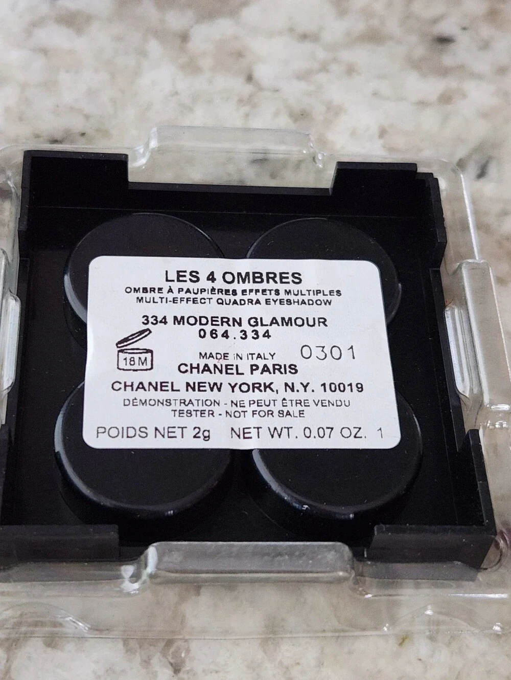 CHANEL 334 Modern Glamour Eyeshadow Quad - Cream & Three Greys